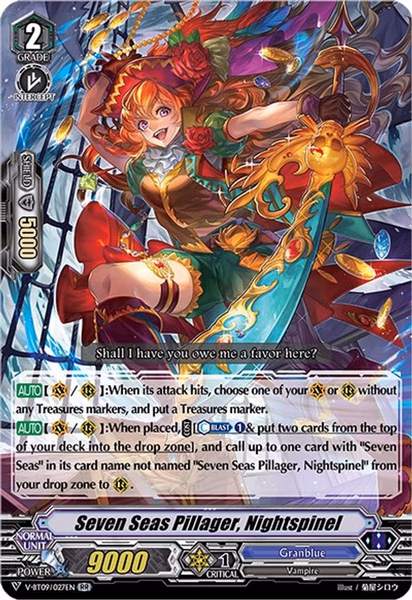 Seven Seas Pillager, Nightspinel - RR (V-BT09/027EN)