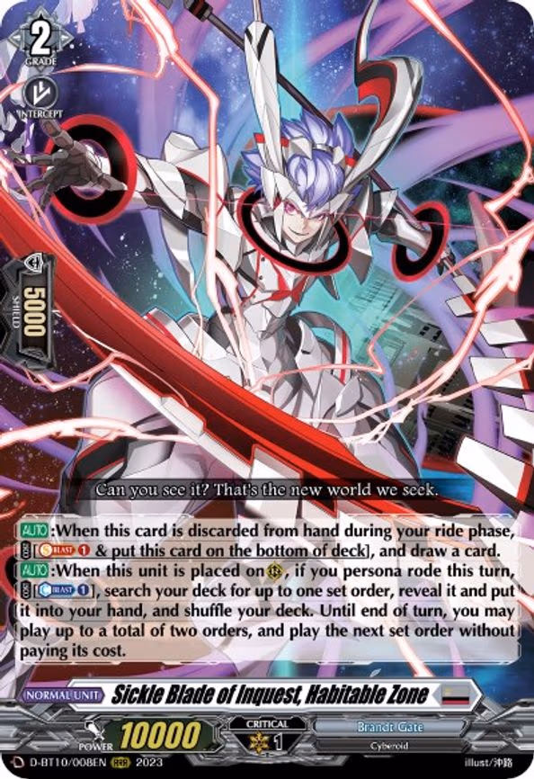 Sickle Blade of Inquest, Habitable Zone - RRR (D-BT10/008EN)