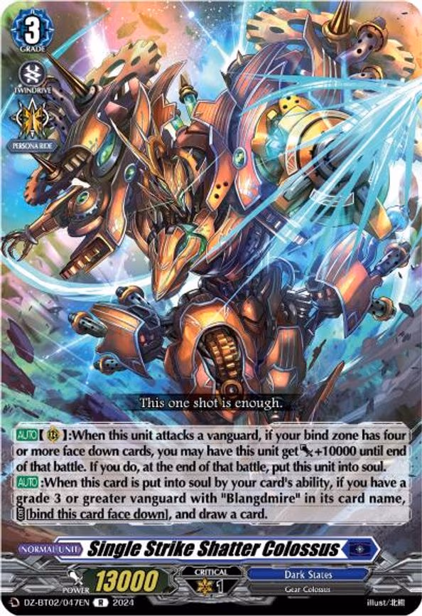 Single Strike Shatter Colossus - R (DZ-BT02/047EN)