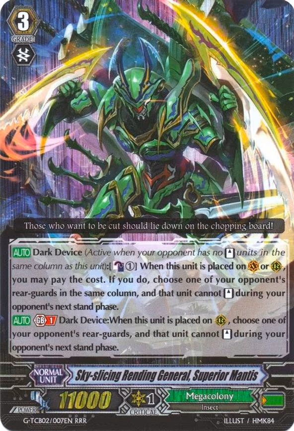 Sky-slicing Rending General, Superior Mantis - RRR (G-TCB02/007EN)