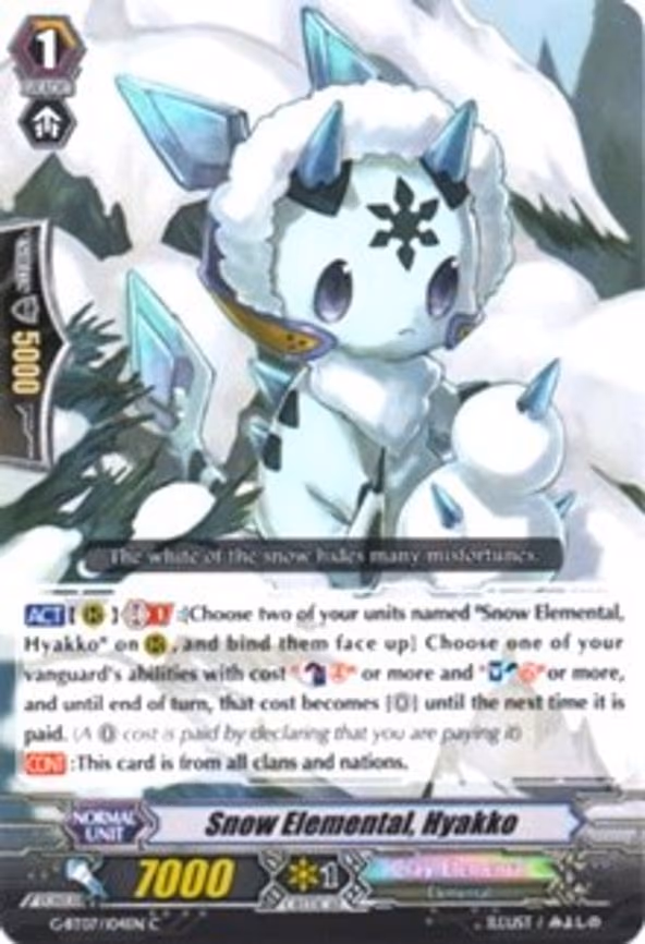 Snow Elemental, Hyakko - C (G-BT07/104EN)