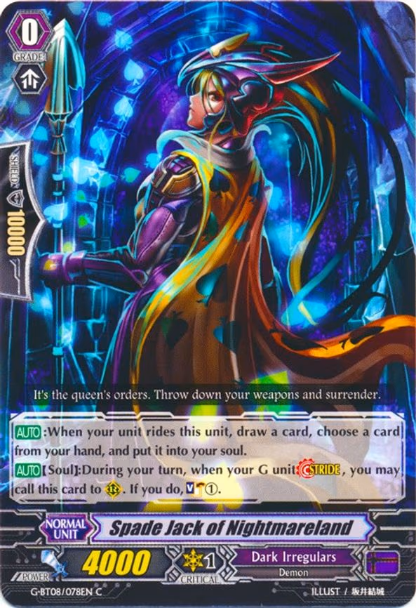 Spade Jack of Nightmareland - C (G-BT08/078EN)