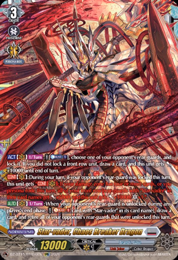 Star-vader, Chaos Breaker Dragon - Double Frame Rare (DZ-BT15/FFR10EN)