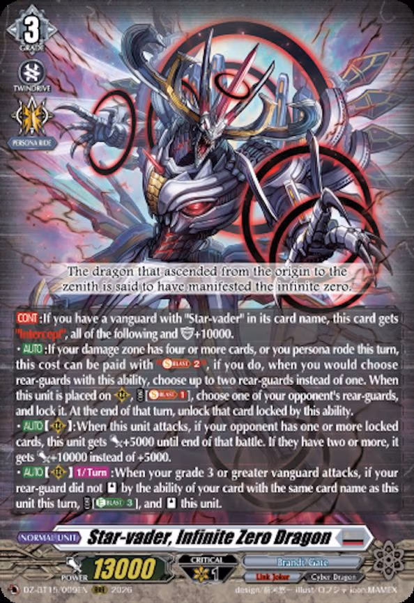 Star-vader, Infinite Zero Dragon - RRR (DZ-BT15/009EN)