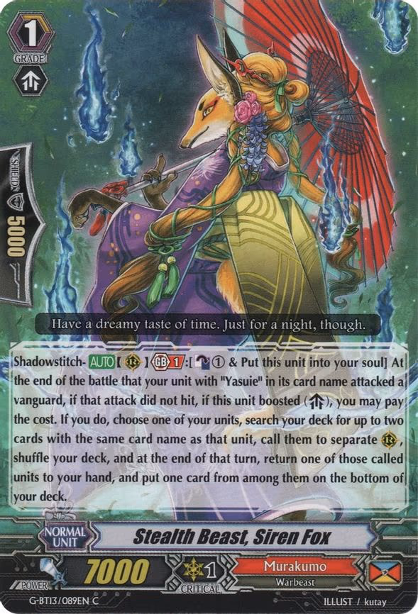 Stealth Beast, Siren Fox - C (G-BT13/089EN)