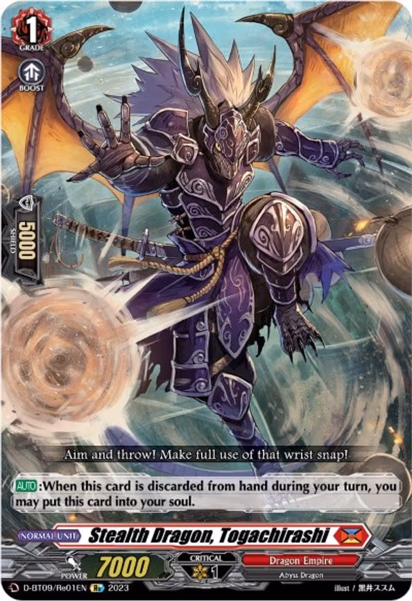 Stealth Dragon, Togachirashi - RE (D-BT09/Re01EN)