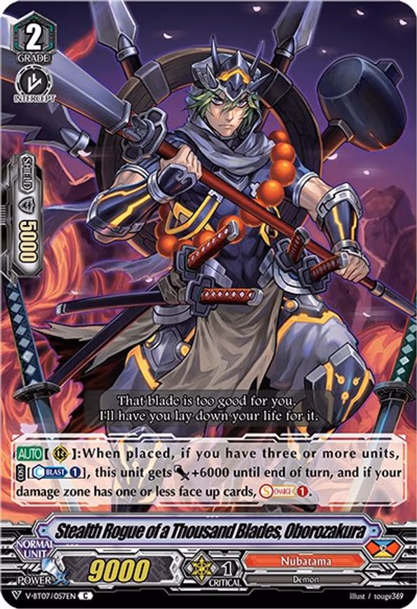 Stealth Rogue of a Thousand Blades, Oborozakura - C (V-BT07/057EN)