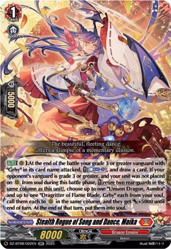 Stealth Rogue of Song and Dance, Maika - RR (DZ-BT08/022EN)