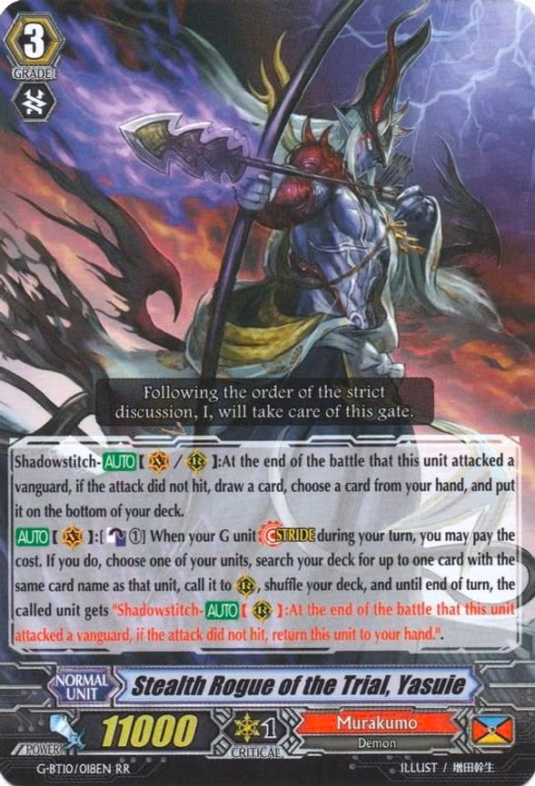 Stealth Rogue of the Trial, Yasuie - RR (G-BT10/018EN)