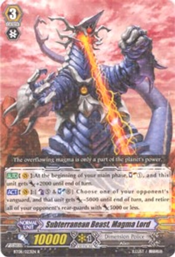 Subterranean Beast, Magma Lord - R (BT08/023EN)