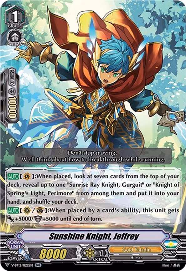 Sunshine Knight, Jeffrey - RR (V-BT12/022EN)