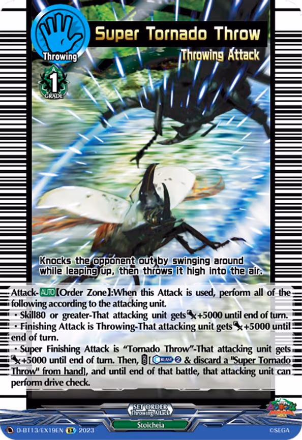 Super Tornado Throw - EX (D-BT13/EX19EN)