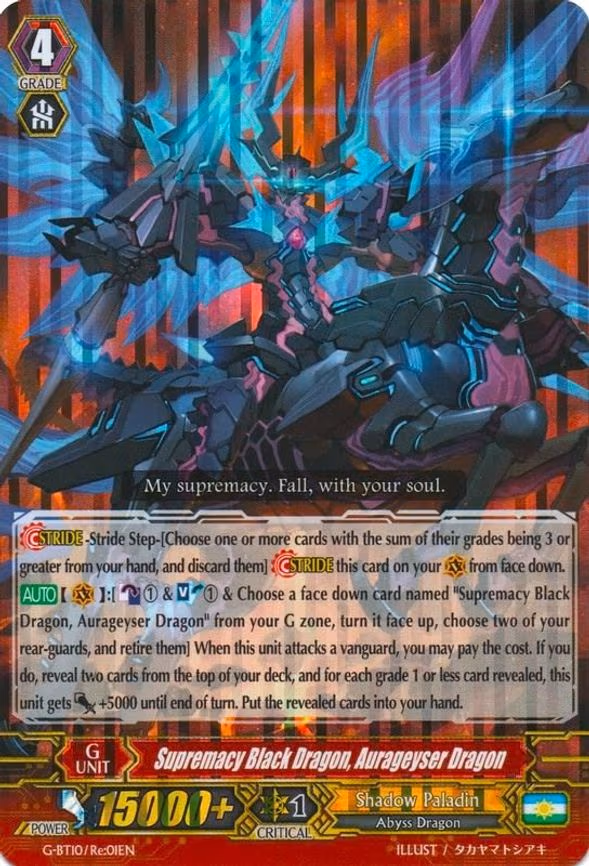 Supremacy Black Dragon, Aurageyser Dragon - RRR (G-BT10/Re:01EN)