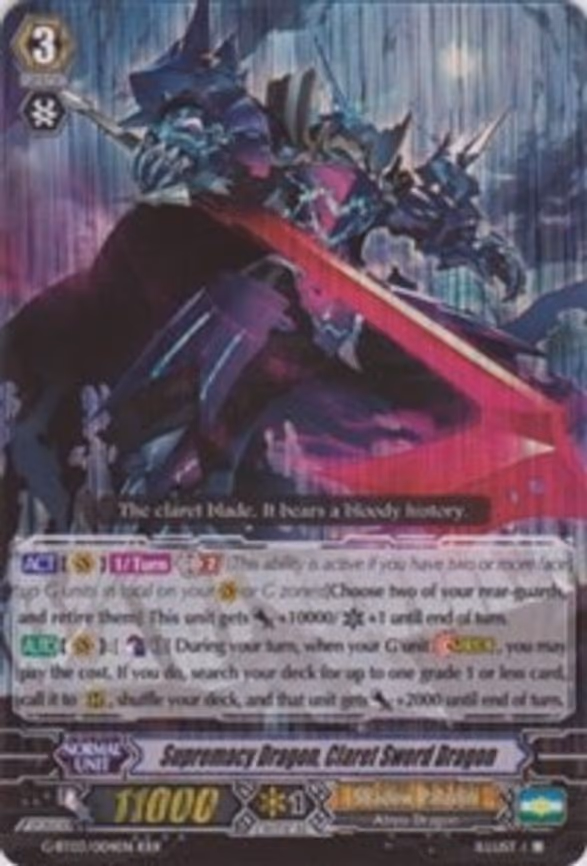 Supremacy Dragon, Claret Sword Dragon - RRR (G-BT03/004EN)