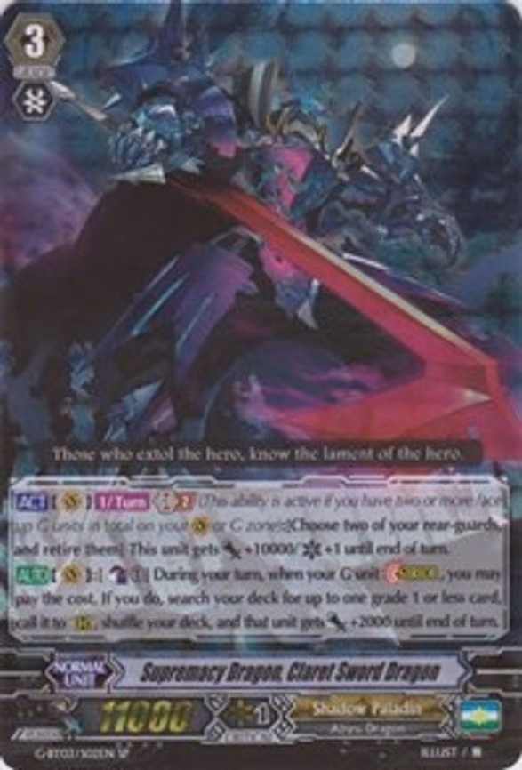 Supremacy Dragon, Claret Sword Dragon - SP (G-BT03/S02EN)