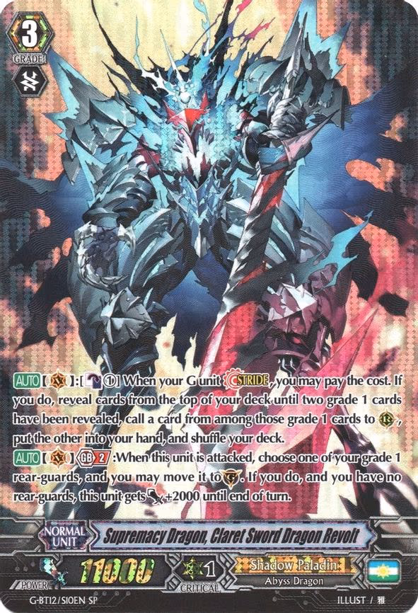 Supremacy Dragon, Claret Sword Dragon Revolt - SP (G-BT12/S10EN)