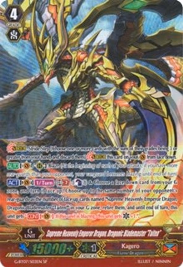 Supreme Heavenly Emperor Dragon, Dragonic Blademaster "Taiten" - SP (G-BT07/S03EN)