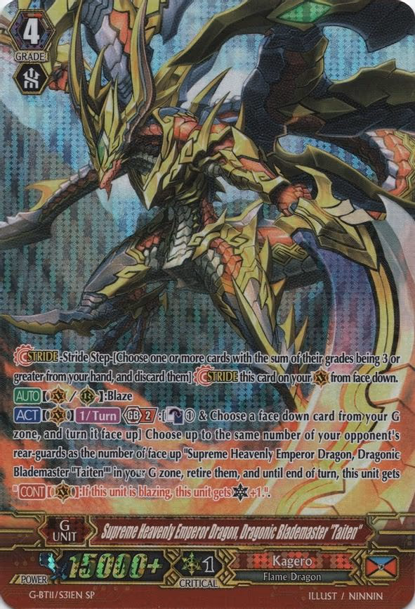Supreme Heavenly Emperor Dragon, Dragonic Blademaster "Taiten" - SP (G-BT11/S31EN)