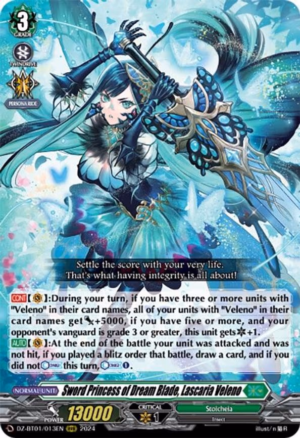 Sword Princess of Dream Blade, Lascaria Veleno - RRR (DZ-BT01/013EN)