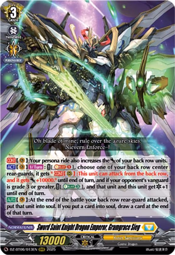 Sword Saint Knight Dragon Emperor, Gramgrace Sieg - RRR (DZ-BT06/013EN)
