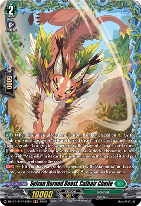 Sylvan Horned Beast, Cathair Cheile - Frame Rare (DZ-BT10/FR34EN)