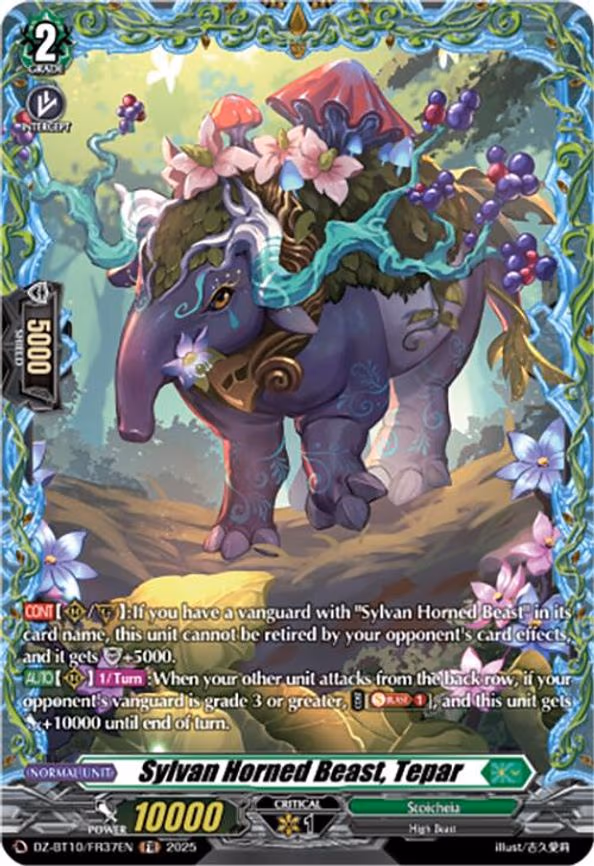 Sylvan Horned Beast, Tepar - Frame Rare (DZ-BT10/FR37EN)