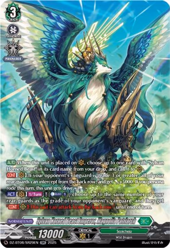 Sylvan Horned Beast Emperor, Magnolia Patriach - SR (DZ-BT08/SR29EN)