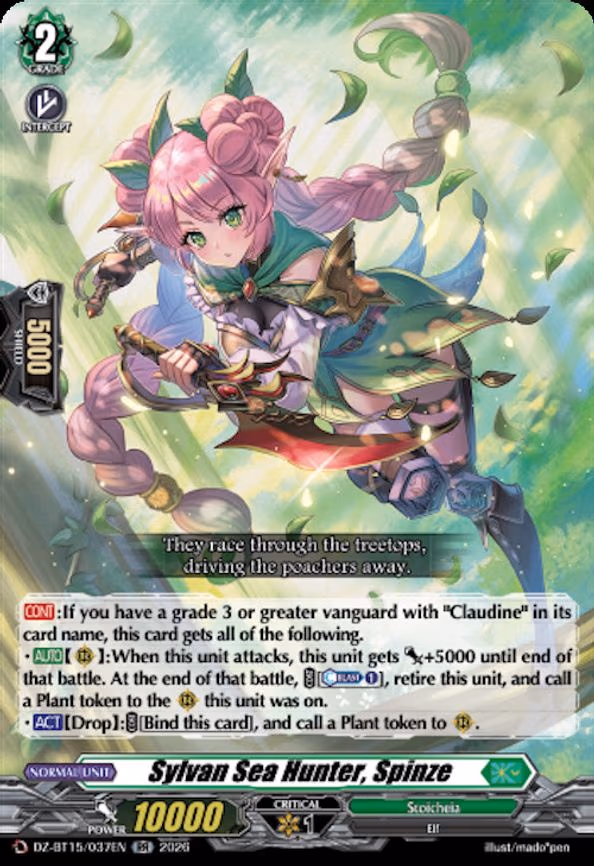Sylvan Sea Hunter, Spinze - RR (DZ-BT15/037EN)