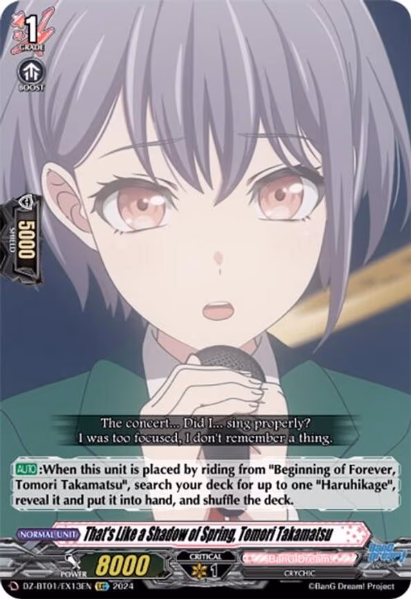 That's Like a Shadow of Spring, Tomori Takamatsu - EXC (DZ-BT01/EX13EN)