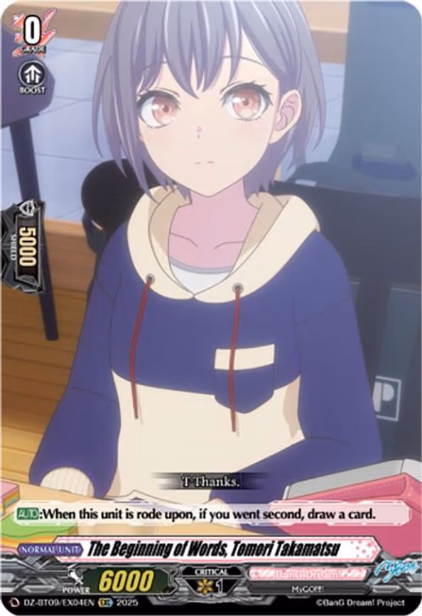 The Beginning of Words, Tomori Takamatsu - EXC (DZ-BT09/EX04EN)