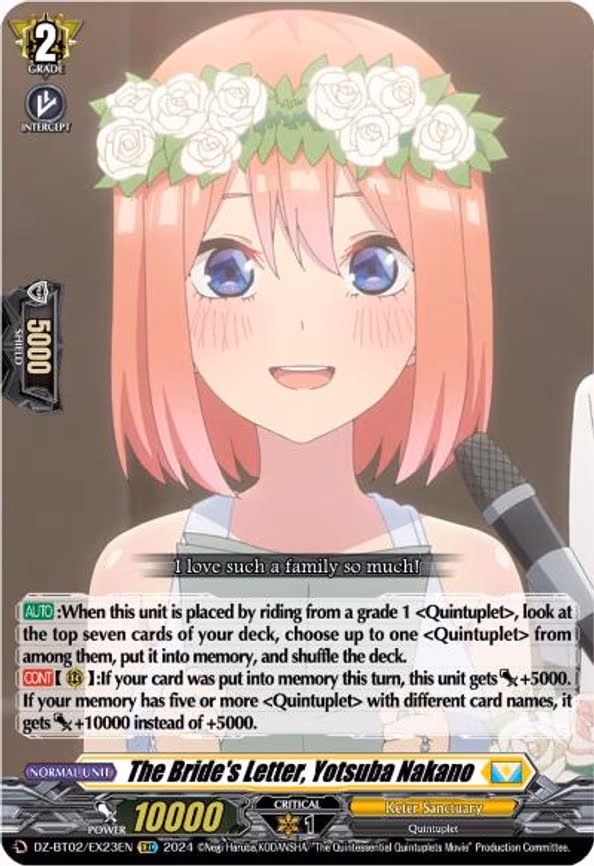 The Bride's Letter, Yotsuba Nakano - EXC (DZ-BT02/EX23EN)