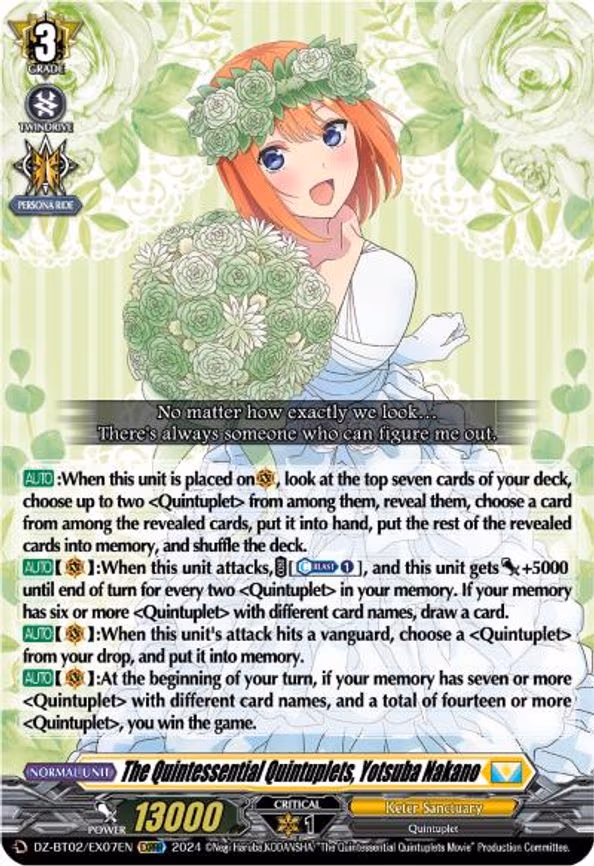 The Quintessential Quintuplets, Yotsuba Nakano - EXRRR (DZ-BT02/EX07EN)