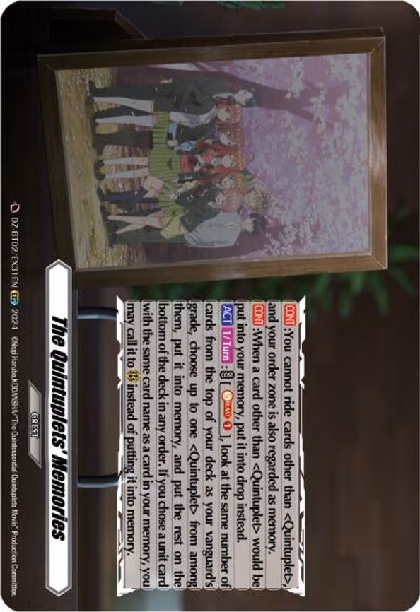 The Quintuplets' Memories - EXC (DZ-BT02/EX31EN)