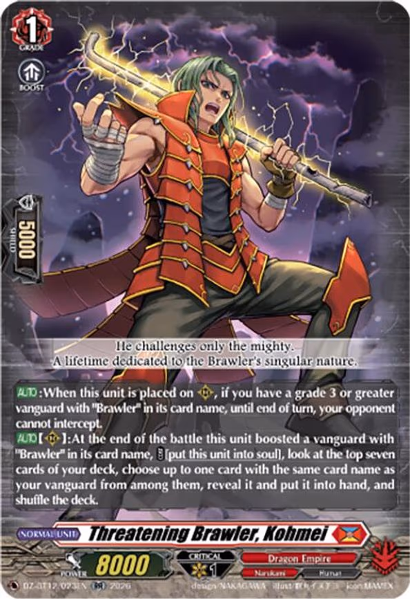 Threatening Brawler, Kohmei - RR (DZ-BT12/023EN)