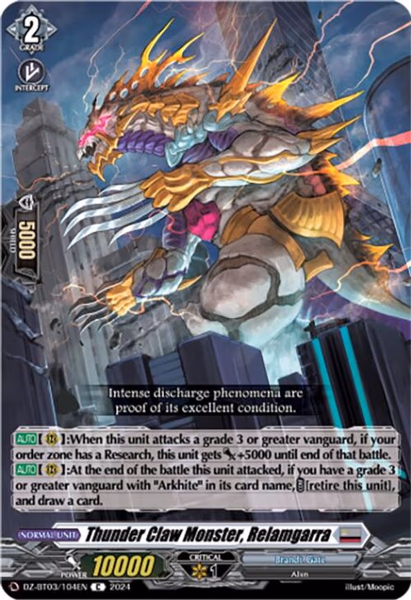 Thunder Claw Monster, Relamgarra - C (DZ-BT03/104EN)