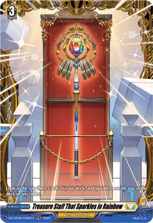 Treasure Staff That Sparkles in Rainbow - Frame Rare (DZ-BT09/FR38EN)