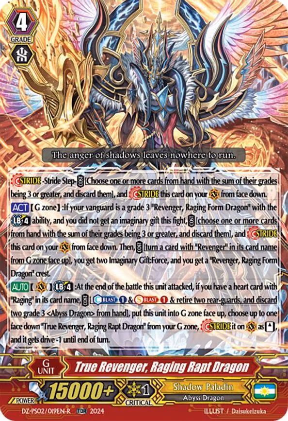 True Revenger, Raging Rapt Dragon - TDR (DZ-PS02/019EN-R)