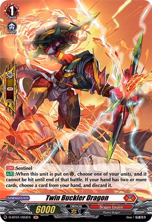 Twin Buckler Dragon (Holo) - H (D-BT01/H03EN)