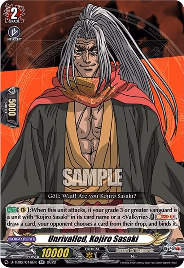 Unrivalled, Kojiro Sasaki - RR (D-TB02/016EN)