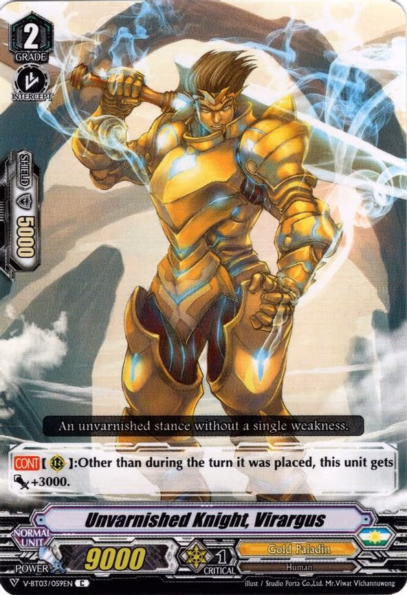 Unvarnished Knight, Virargus - C (V-BT03/059EN)