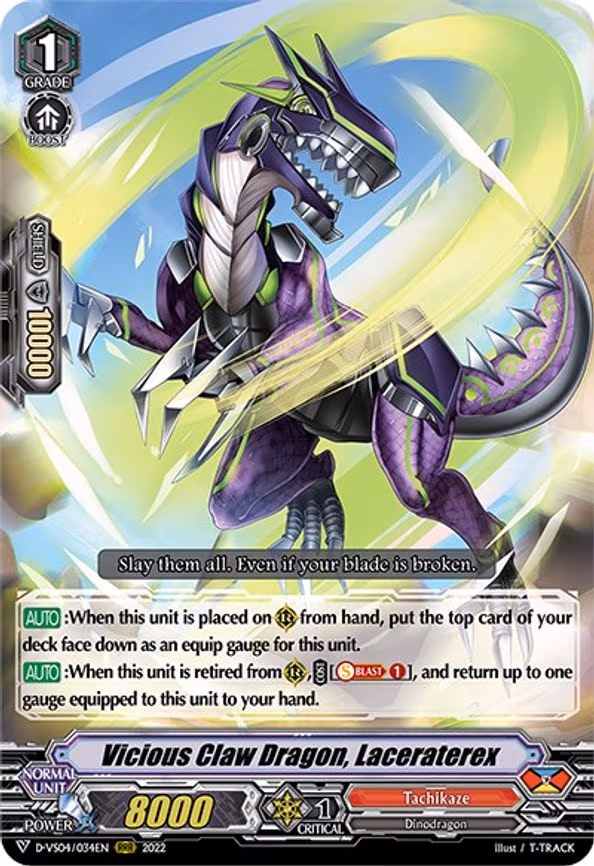 Vicious Claw Dragon, Laceraterex - RRR (D-VS04/034EN)