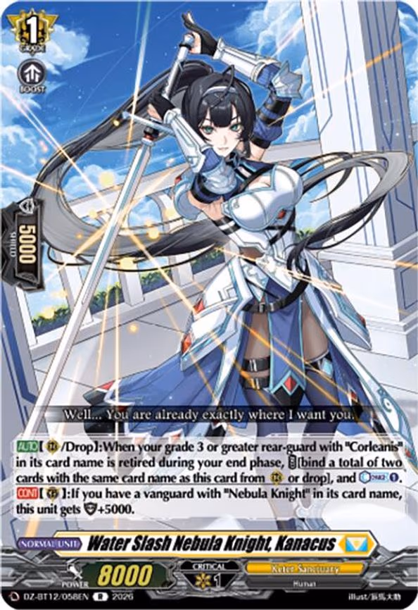Water Slash Nebula Knight, Kanacus - R (DZ-BT12/058EN)