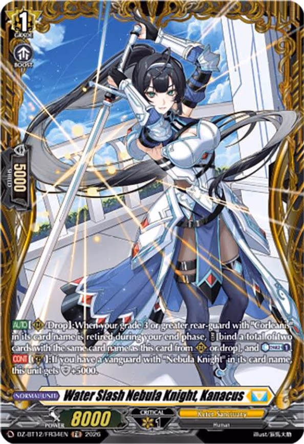 Water Slash Nebula Knight, Kanacus - Frame Rare (DZ-BT12/FR34EN)