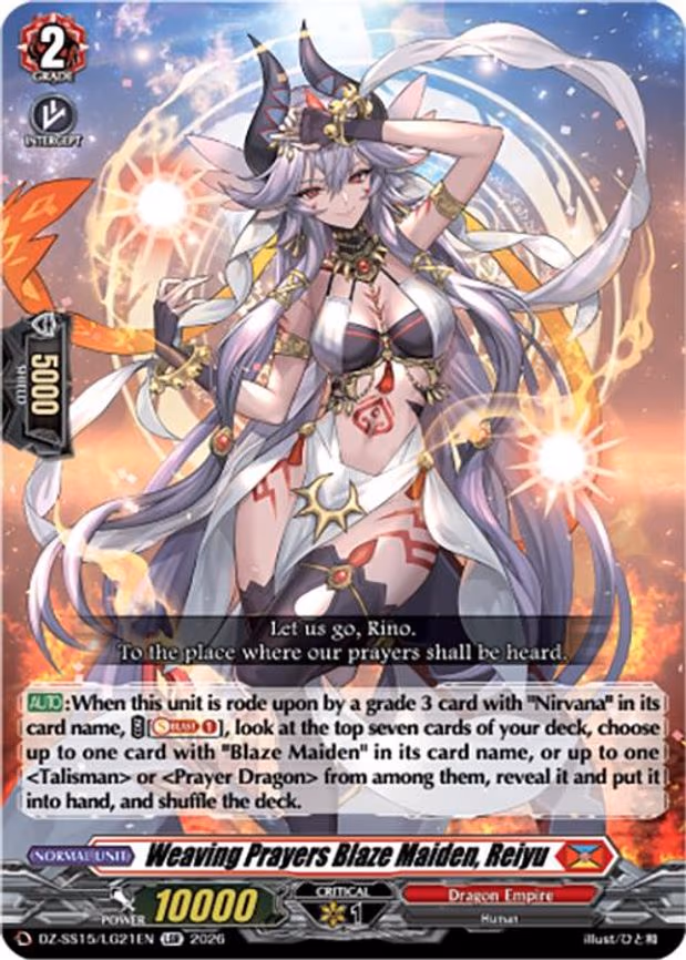 Weaving Prayers Blaze Maiden, Reiyu - LGR (DZ-SS15/LG21EN)