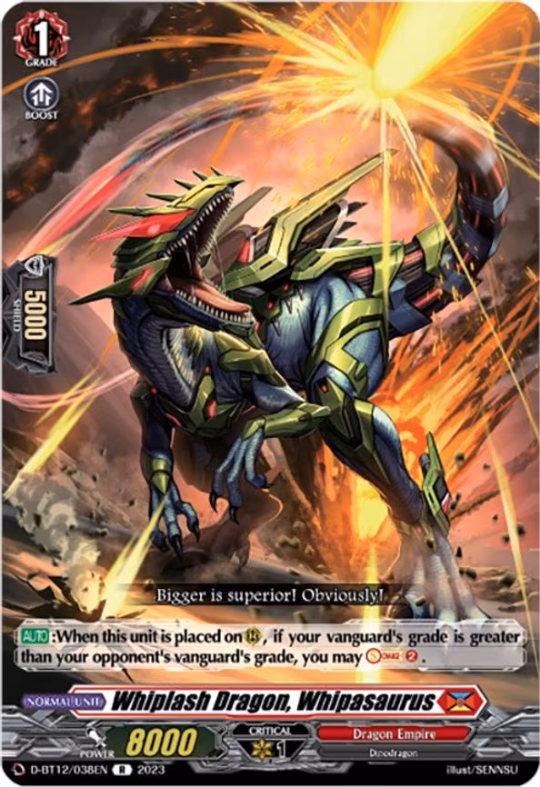 Whiplash Dragon, Whipasaurus - R (D-BT12/038EN)
