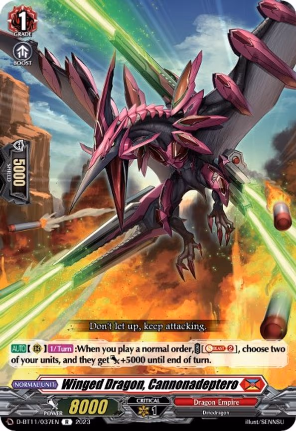 Winged Dragon, Cannonadeptero - R (D-BT11/037EN)