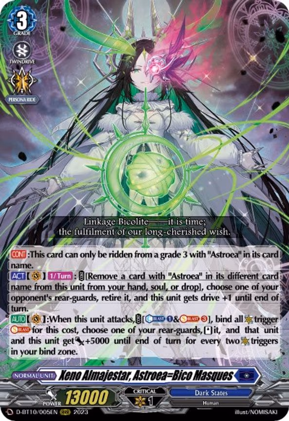 Xeno Almajestar, Astroea=Bico Masques - RRR (D-BT10/005EN)