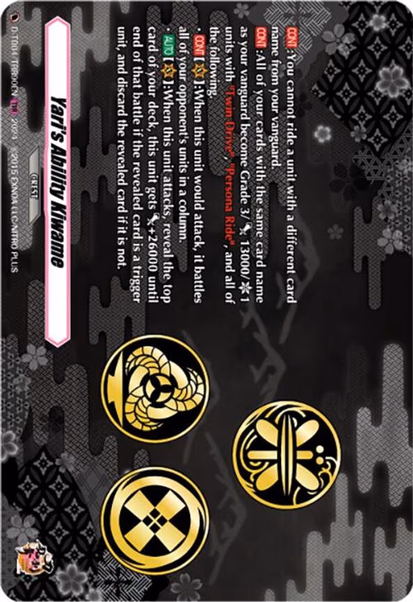 Yari's Ability Kiwame - TRR (D-TB04/TRR90EN)