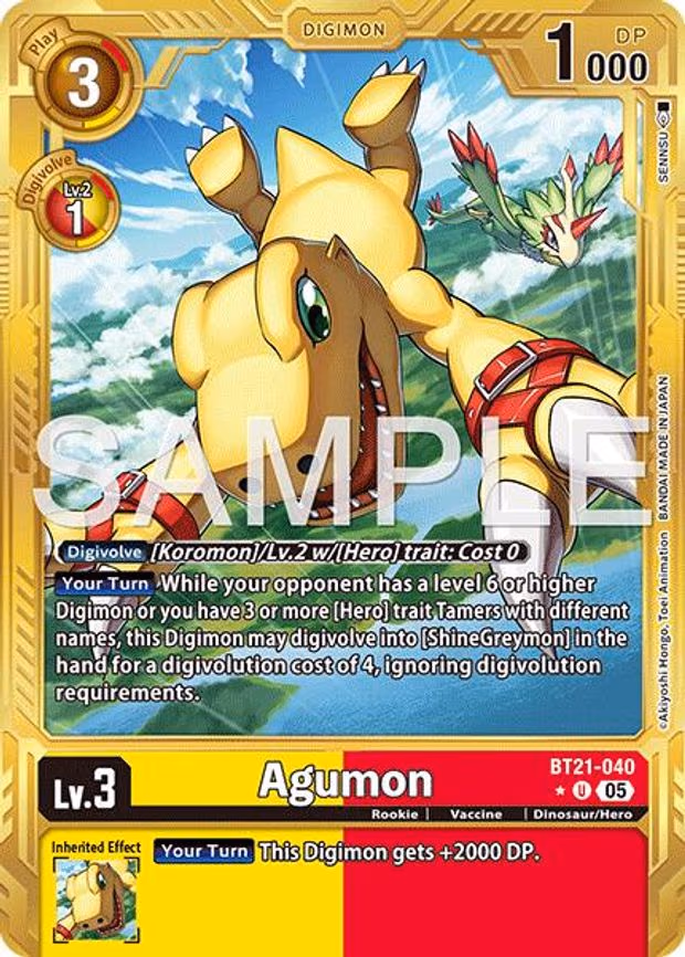 Agumon - BT21-040 (Gold Border)
