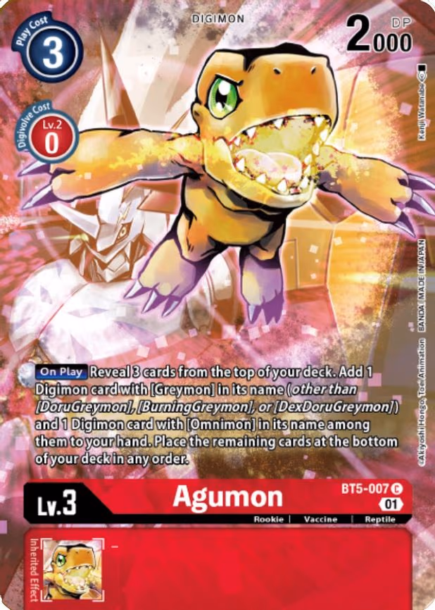 Agumon - BT5-007 (Digimon Royal Knights Card Set)